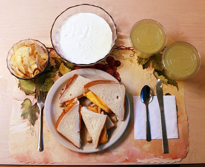 Assorted processed foods on a table.