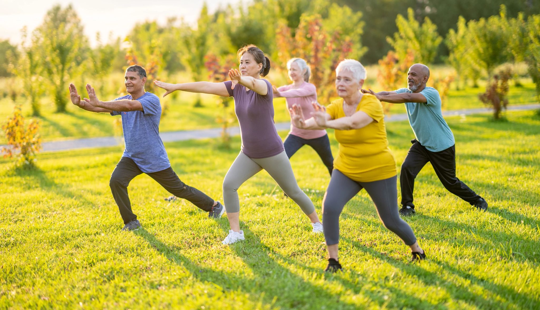 Seniors doing Tai Chi Exercises