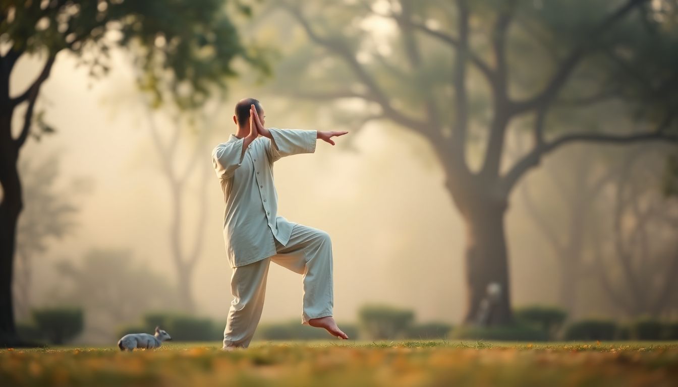 Man demonstrating Tai Chi