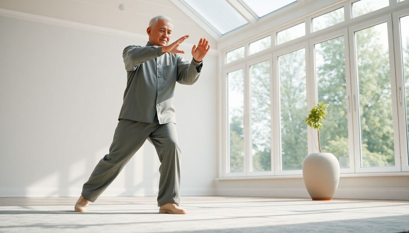 Man demonstrating Tai Chi for dementia