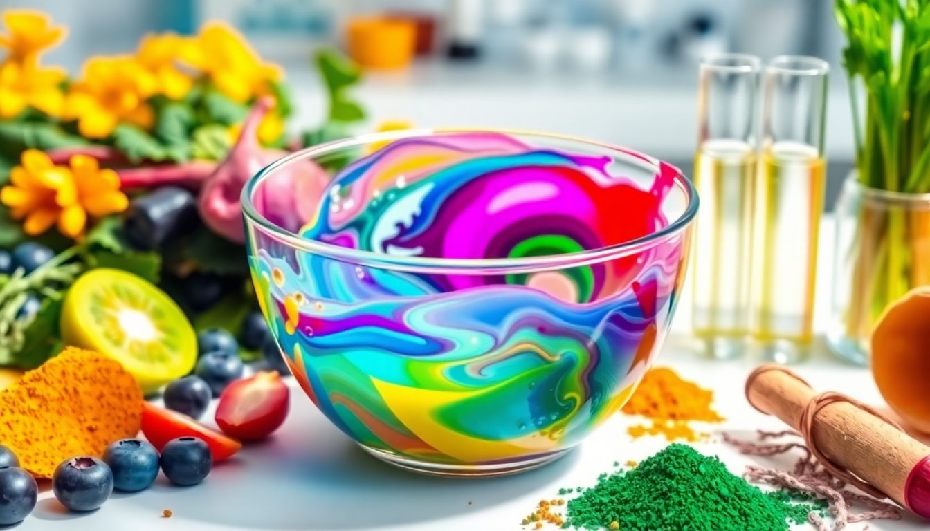 Picture of natural dyes