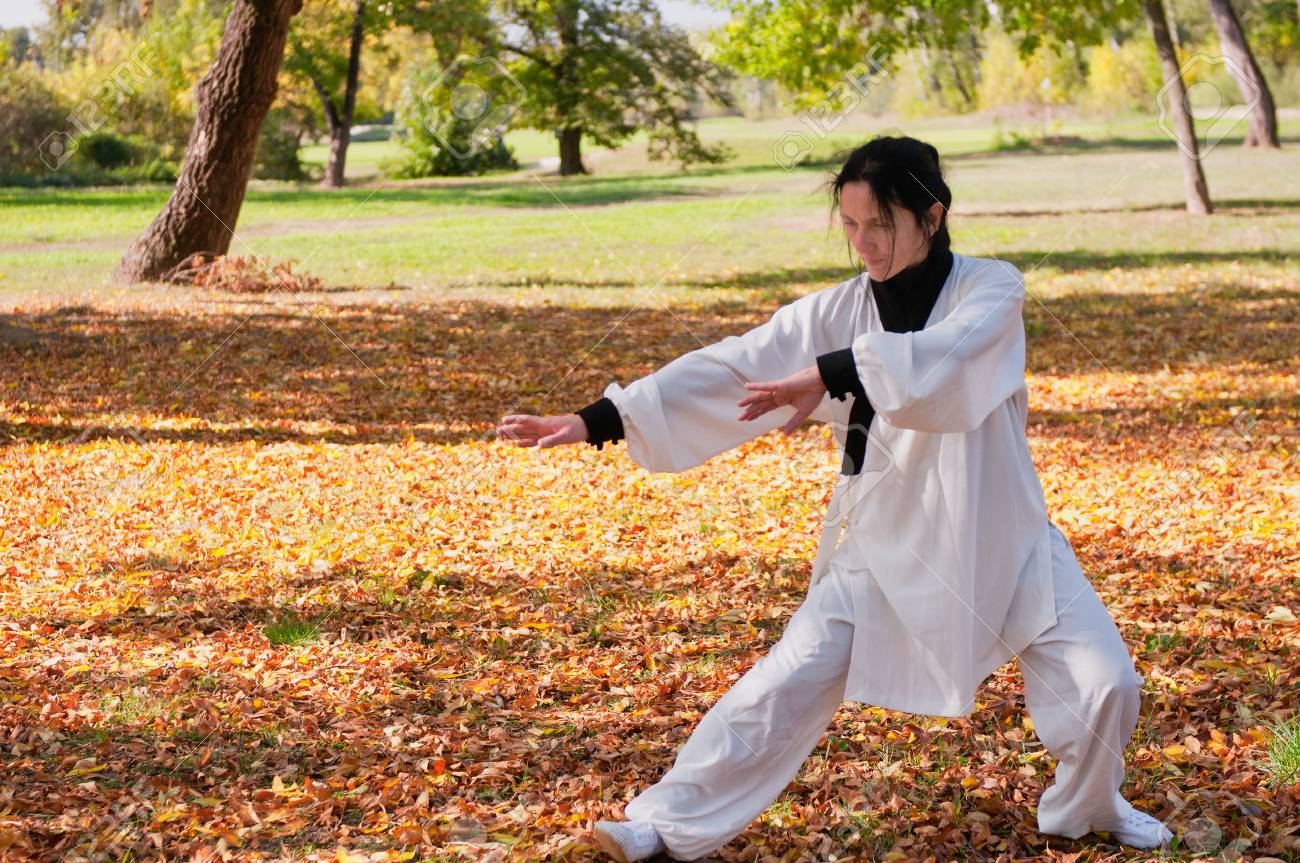 Tai Chi man in tradional uniform