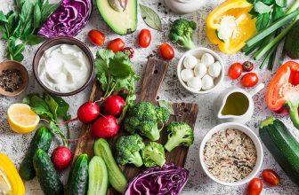 Picture of Mediterranean diet essentials.