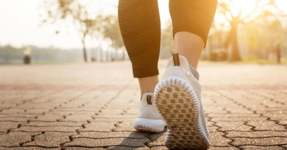 Senior Tai Chi walking demonstrated